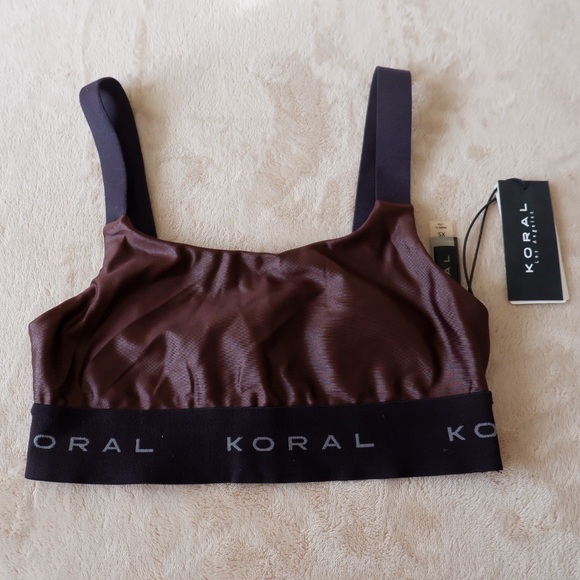 KORAL Dare Sports Bra in Chocolate - Picture 1 of 7